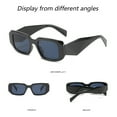 thumbnail image 3 of Caja de gafas de sol con personalidad, gafas cuadradas con borde cortado de plástico, gafas de sol de pierna ancha con personalidad, 3 of 6