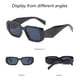thumbnail image 3 of Caja de gafas de sol con personalidad, gafas cuadradas con borde cortado de plástico, gafas de sol de pierna ancha con personalidad, 3 of 6