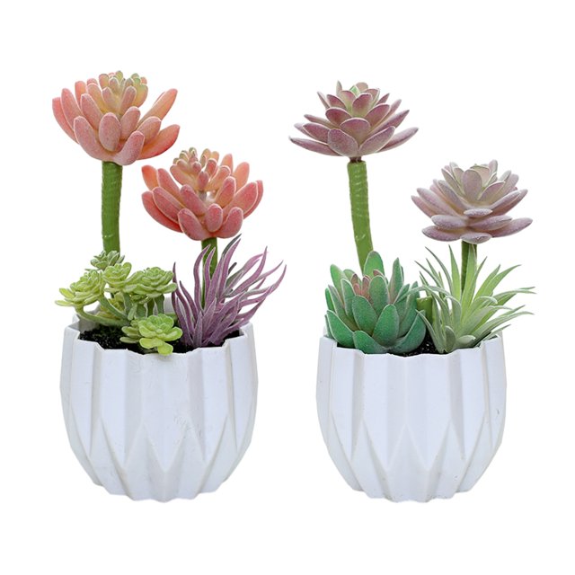 uds simulación suculentas bonsái adornos creativos plantas artificiales decoración interior