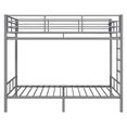 thumbnail image 6 of Tcbosik Twin Over Twin Size Metal Bunk Bed with Built-in Ladder and Full Length Guardrail, No Box Spring Needed, Grey, 6 of 10