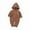 Coffee, variant on Mikilon Winter Newborn Baby Boy/Girl Solid Romper Unisex Infants Hooded Outfit Clothes Knit Button Down Jumpsuits