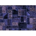 thumbnail image 1 of Ahgly Company Indoor Rectangle Oriental Blue Modern Area Rugs, 7' x 9', 1 of 4