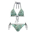 thumbnail image 6 of Suhoaziia Floral Horse 2 Pack Bikini Sets for Women Push Up Halter Ruched Tie Closure Swimming Suits Size 2XL Fashion Light & Soft Underwired Beachwear, 6 of 6