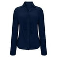 thumbnail image 7 of purcolt Womens Button Down Shirts V-Neck Slim Fit Ruched Long Sleeve Tops Dressy Casual Collared Work Blouses, 7 of 7