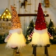 thumbnail image 5 of Lighted Gnome Christmas Decorations Sequin Hat Gnome Lighted Christmas Gnomes Plush Glitter Gnome Christmas Ornaments Swedish Tomte Holiday Present Battery Operated Winter Tabletop Decor, 5 of 7
