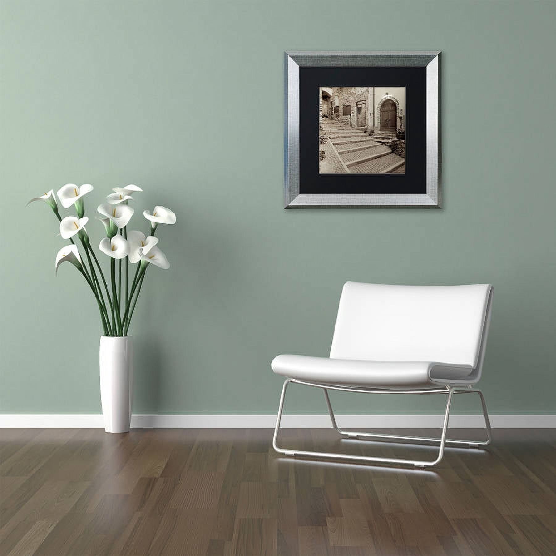 Trademark Fine Art "Lombardy I" Canvas Art by Alan Blaustein, Black Matte, Silver Frame