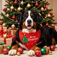 thumbnail image 5 of Racsoh Christmas Pet Bandana, Festive Dog Neck Scarf with Christmas Tree Print, Soft Triangle Bib for Small Medium Cats, for Party Photo Winter Decor (Red A), 5 of 7