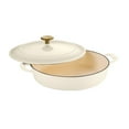 thumbnail image 1 of Tramontina Braiser Rond en Fonte Émaillée de 4 Pintes avec Couvercle, Finition Émail en Porcelaine, Latte, Compatible Four, 1 of 6