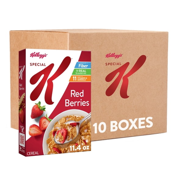 (10 pack) Kellogg's Special K Red Berries Breakfast Cereal, Good Source of Fiber, 11.4 oz