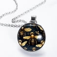 thumbnail image 2 of Honeybee Elegant Glass Circular Pendant Necklace - Women's Fashion Necklace with Stunning Design, 2 of 5