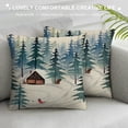 thumbnail image 3 of COMIO  Winter Wonderland Decorative Throw Pillow Covers, Snowy Forest Cardinal Red Bird Deer Fox Rabbit Cushion Case Decor, Farmhouse Christmas Holiday Seasonal Home Decor for Couch, 3 of 5