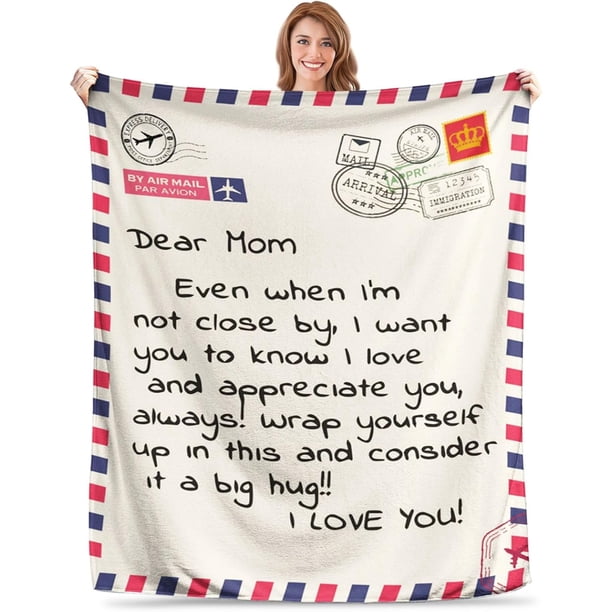 LHSHID Gifts for MomAnniversary Birthday Gift for Mom from Daughter SonMom GiftsDear Mom Blanket for Mothers DayMom Blanket 30"x40"