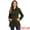 Army Green, variant on Women's Turn-Down Collar Pockets Outwear Winter Coat S Khaki
