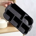 thumbnail image 6 of Divided Plates Tray Dinnerware - Microwave & Dishwasher Safe Plastic, 5-Section Design for Balanced Meals, Lightweight & Durable for Camping, Parties, and Family Dinners, 32.5x22x4cm, Black, 6 of 6