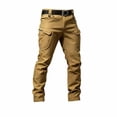 thumbnail image 2 of FRSASU Men's Stretch Cargo Pants Water Resistant Outdoor Lightweight Work Hiking Pants with Pockets Khaki, 2 of 5