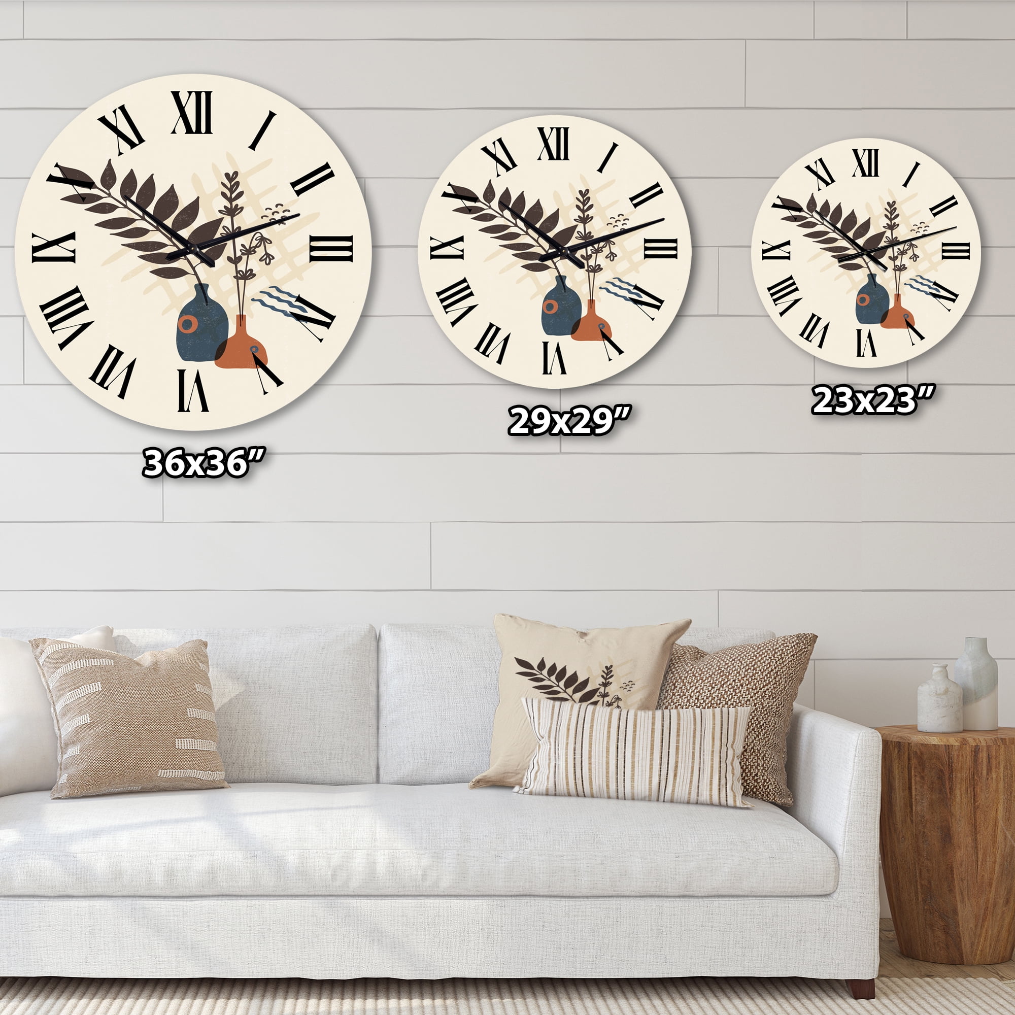 Designart 1 in Modern,Contemporary Wall Clock