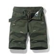 thumbnail image 3 of Summer Casual Shorts Men Solid Color Embroidery Pattern cargo Shorts Cotton Beach Print Shorts Men Bermuda Overalls Pocket Pants, 3 of 6