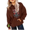 thumbnail image 5 of Mercatoo Girls Boys Santa Graphic Hoodie Long Sleeve Pullover Winter Warm Christmas Holiday Sweatshirt Tops Sweater with Pocket, 5 of 5