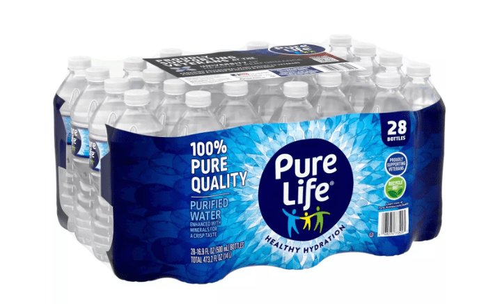 Pure Life Purified Water 16.9 oz Bottles, 28 pk
