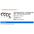 thumbnail image 2 of Parking Brake Pad Set - Compatible with 2006 - 2007 Mercedes-Benz C280, 2 of 2