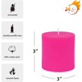 thumbnail image 4 of Zest Candle Pillar Candle, 3 by 3-Inch, Hot Pink, 4 of 4