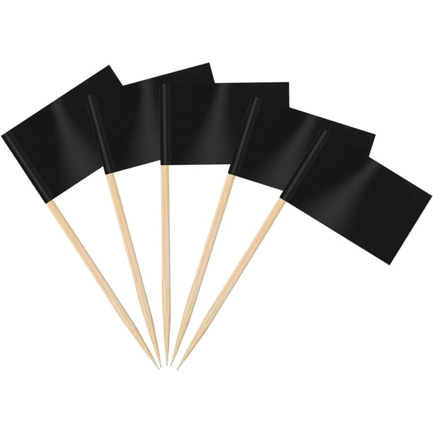 Yanonmyfd 200pcs World Cup Toothpick Flags Cake Toppers for World Cup Soccer 2026 Decorations, 48 Countries Cocktail Stick Flags for Sandwich Cupcake Toppers Soccer Bar Party Supplies,Black