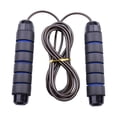 thumbnail image 1 of Cuerda para saltar – Cuerda para saltar de velocidad con rodamientos de bolas – Mangos suaves de espuma viscoelástica – Cuerda para saltar de velocidad Cable de alambre ajustable Jormftte CPB-DE-SSW240-2, 1 of 5