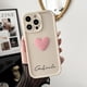 thumbnail image 2 of Bonita funda personalizada con nombre y corazón de amor para iPhone 16, 15, 14, 13, 12, 11 Pro Max, funda de silicona suave de lujo personalizada DIY 15 Pro Max, 2 of 5