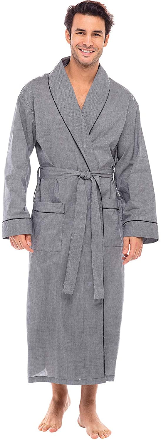 Mens Lightweight Cotton Robe, Solid Colors Walmart Canada