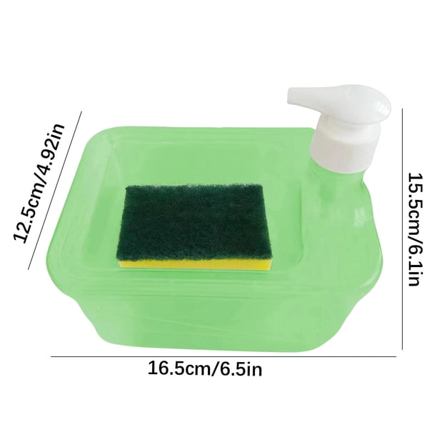 Herramientas y mejoras para el hogar Detergente de cocina Dispensador de jabón Esponja Borrador Prensa Caja Cepillo de limpieza Jabonera Caja de almacenamiento circular Jabonera Cajas de prensa