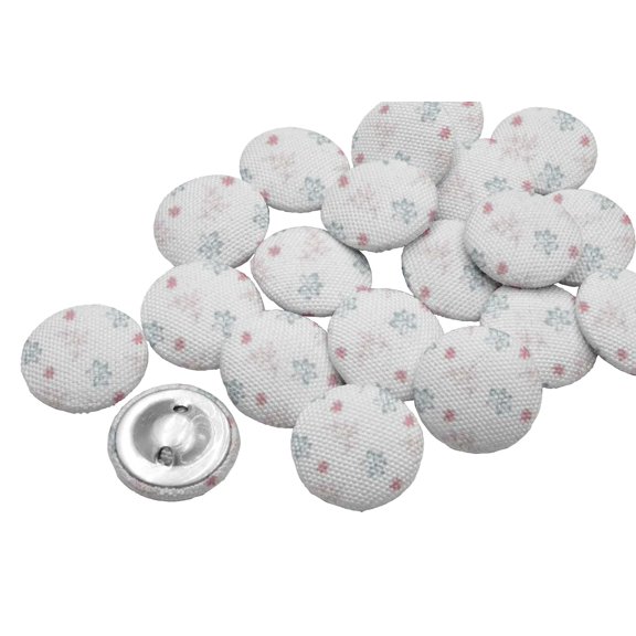 IBA Indianbeautifulart 2 Holes Round Fabric Buttons For Sewing Scrapbooking Craft Pack of 12