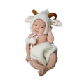 thumbnail image 1 of EeaseMX Adorables disfraces con forma de oveja para fotos de bebés (blanco, 0-6 meses), 1 of 7