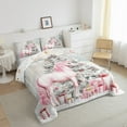 thumbnail image 3 of Manfei Kawaii Pink Unicorn Bedding Comforter Set,Christmas Gifts Xmas Tree Twin Comforter Sets,Happy New Year Bedding Set For Gir L Kids,Breathable Home Decor Reversible,2-Piece, 3 of 8