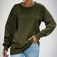 thumbnail image 2 of jtjvou Womens Casual Long Sleeve Sweatshirt Crew Neck Cute Pullover Relaxed Fit Tops Green L, 2 of 9