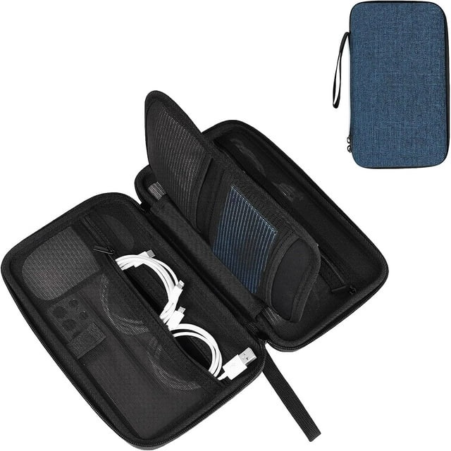 Étui Organisateur de Voyage Rigide pour Accessoires Électroniques Chargeur Portable Disque Dur Externe USB