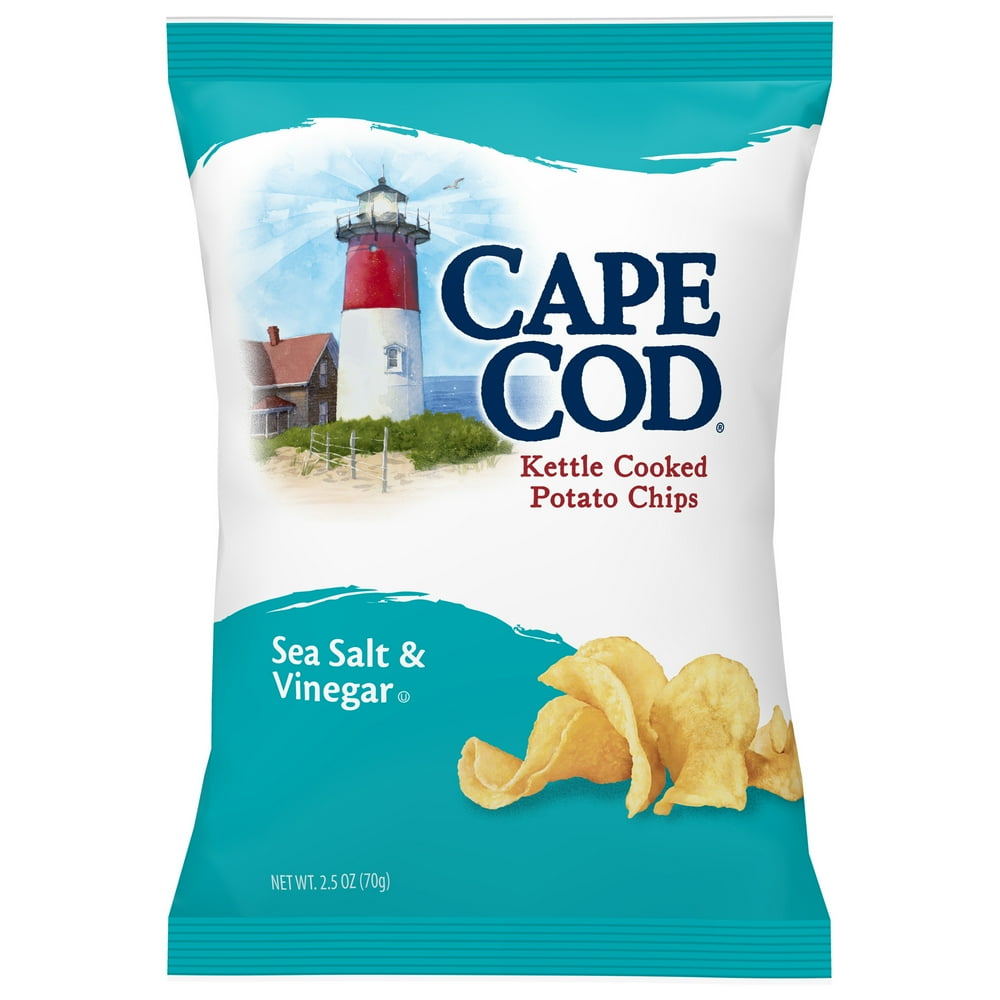 Cape Cod Potato Chips, Sea Salt and Vinegar Kettle Cooked Chips, 2.5 oz