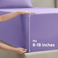 thumbnail image 4 of Nestl Full XL Size Sheet Sets, 1800 Series Deep Pocket 4 Piece, Luxury Soft Microfiber Bed Sheet Sets, LAVENDAR, 4 of 8