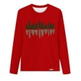 thumbnail image 4 of Christmas Sweatshirts for Women Plus Size Crew Neck Pullover Tops Casual Loose Cute Graphic Long Sleeve Shirt (Red M), 4 of 4