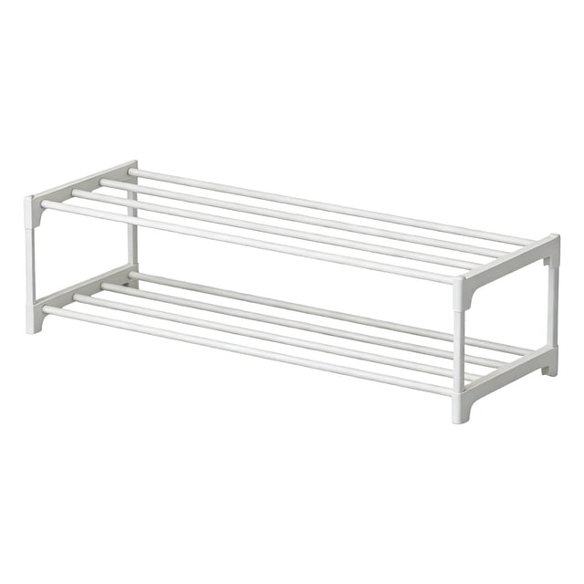 Eoozwa Shoe Rack Organizer, Plastic Storage Shelf for Bedroom Closet Entryway, Space Saving Stackable Shoe Holder