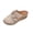 Khaki, variant on Womens Hollow Out Breathable Closed Toe Mules, Casual Slip-On Comfortable Summer Shoes, Lightweight Backless Flats