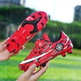 thumbnail image 2 of Zapatos de fútbol para niños Tacos Botas de fútbol atléticas Transpirables Profesionales para Interiores y Exteriores TF/AG-Rojo-28 Sincero Electrónica, 2 of 5
