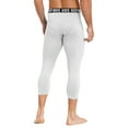 thumbnail image 2 of Manyakai Compression Pants for Men Workout Running Leggings Tights Thermal Base Layer Athletic White L, 2 of 7