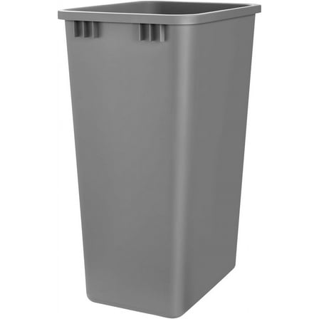 50 Quart Waste Bin, Silver