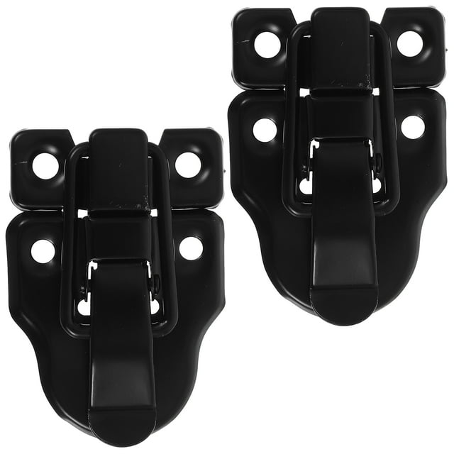 Miangastore Clasp Latch Duckbilled Toggle Hasp Latch Black Locking Wooden Tool Box 2pcs