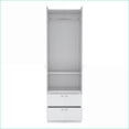 thumbnail image 4 of Chests & Wardrobes, Modern White 76.8"H Armoire Wardrobe with Hanging Rod, 2 Drawers, 1 Shelf | White | Engineered Wood, 4 of 8
