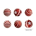 thumbnail image 3 of Kbndieu Christmas Balls Ornaments for Xmas Tree, 6Pcs 3.15" Shatterproof Christmas Tree Hanging Ornaments Plastic Xmas Balls Decorations for Wreath Garland Holiday Indoor Party, Red, 3 of 6