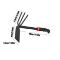 thumbnail image 3 of Stainless Steel Gardening Tool Set, 4-piece Hand Tools, Digging Shovel and Rake, for Home Garden Use,Ruffled Edge,YISHFHP,Black, 3 of 9