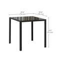 thumbnail image 3 of HOMCOM Modern Square Dining Table for 2-4 People with Tempered Glass Top, 3 of 10