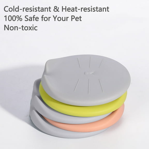 DOPI Pet Food Can Cover TPR Can Lids for Dog and Cat Food, Fits 3 Standard Size Cat Food Cans(Pink, 1pcs)