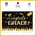 thumbnail image 2 of Congrats Grad Banner, Graduation Banner for Graduation Party Decorations 2023, Congratulations Banner for Black and Gold Graduation Decorations 2023, Graduation Backdrop, 2 of 3